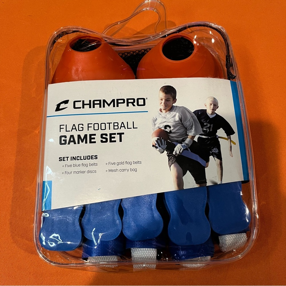 6/$25 Flag Football Game Set - Orange and Blue